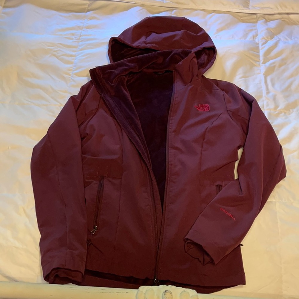 North Face fleece-lined, water-wind proof jacket